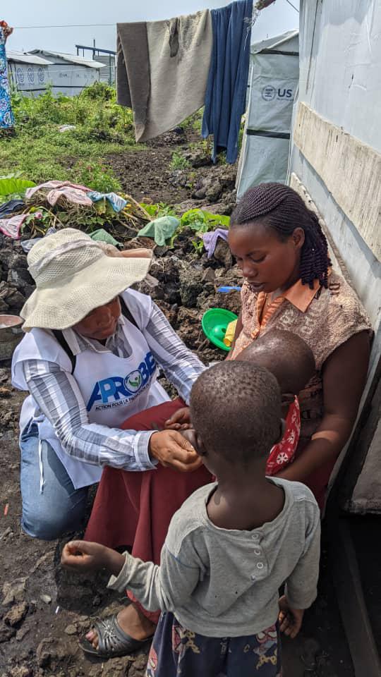 Aprobe, Enregistrement des enfants qui vont bénéficier du projet sur le Mpox